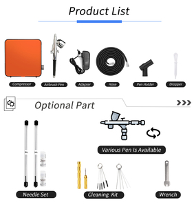 Aérographe Électrique Portable Coloré à Faible Bruit, Kit Aérographe à Pression Réglable pour Nail Art et Toilettage d'Animaux 25 <span class=keywords><strong>PSI</strong></span> - Product Image 2