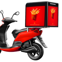 RGX Fabricant P2.5 320*320mm 4G Outdoor LED Display Box for Advertising & Delivery Bikes for Motorcycle Use in Food Industry