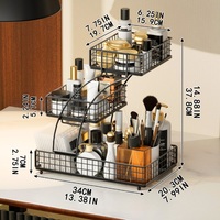 OEM personnalisé Usine Vente en gros Parfum Rouge à lèvres Soins de la peau Cosmétique Maquillage Organisateur Étagère de rangement en métal Supports Support pour cosmétiques