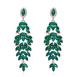Pendientes de Borla con Cristales y Marquise, Estilo Elegante para Mujer, Aleación de Zinc y Diamantes de Imitación, para Novia, Boda, Banquete, en Existencia - Product Image 6