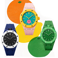 Nouveauté en stock : Boîtier de montre de luxe en biocéramique avec bracelet en caoutchouc compatible avec S-watch X pour montre de poche