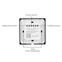 APP contrôle automatiquement la détection tactile de ligne WIFI commande vocale wifi interrupteur d'éclairage mural tactile intelligent interrupteur intelligent wifi