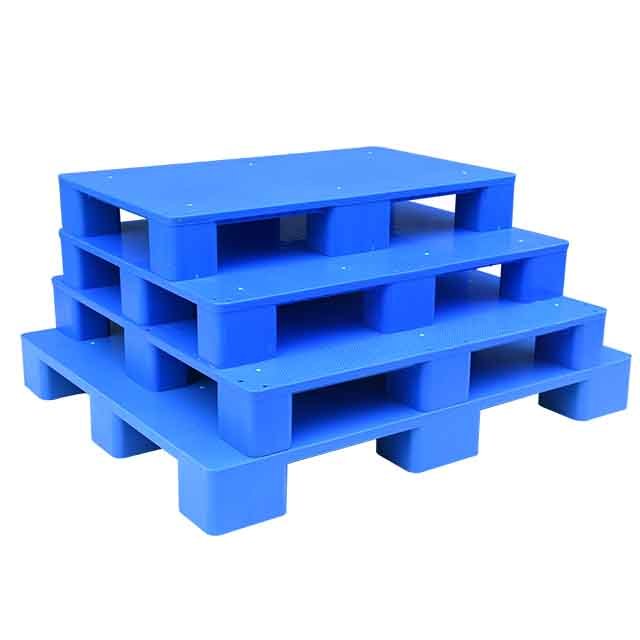 Logistics HDPE Heavy Duty Recycled Plastic Pallet Single Faced 9 Feet Flat Stacking 4-Way Entry 4T Load Capacity Shipping Pallet