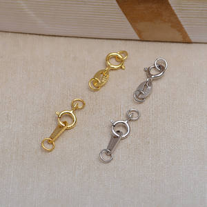 Boucles de bracelet et de collier en argent S925, boucles à ressort, boucles de réparation - Matériel de perlage DIY, accessoires, trouvailles et composants de bijoux - Product Image 1