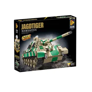 Panlos Neues Produkt 632017 Militärs erie Zweiter Weltkrieg Deutscher Tiger Jagd panzer Kämpfer Militär Baustein Spielzeug