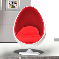 Meilleur prix pour fauteuil relaxant en fibre de verre, fauteuil ovale de luxe pour salon, fauteuil de détente pour jardin et extérieur