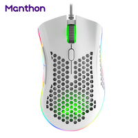 Razer Series Mamba DeathAdder Souris de jeu filaire blanche 7200-DPI Souris ergonomique creuse en nid d'abeille avec lumière RVB Souris de jeu