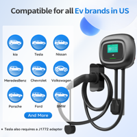 Nouveau chargeur mural pour véhicule électrique 22 kW Type 2 IP65 avec contrôle par application, pour usage domestique, prise australienne Crystal