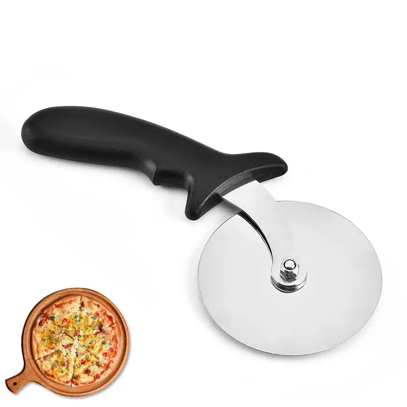 Pisau pizza Stainless steel, pisau pizza hob roda piza pisau kue alat memanggang perlengkapan dapur kreatif