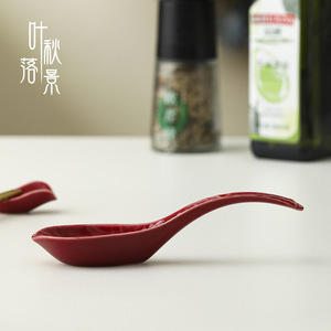 Cuchara de Sopa de Cerámica de Estilo Chino, Mango Largo, Apta para Alimentos, Reutilizable - Product Image 2