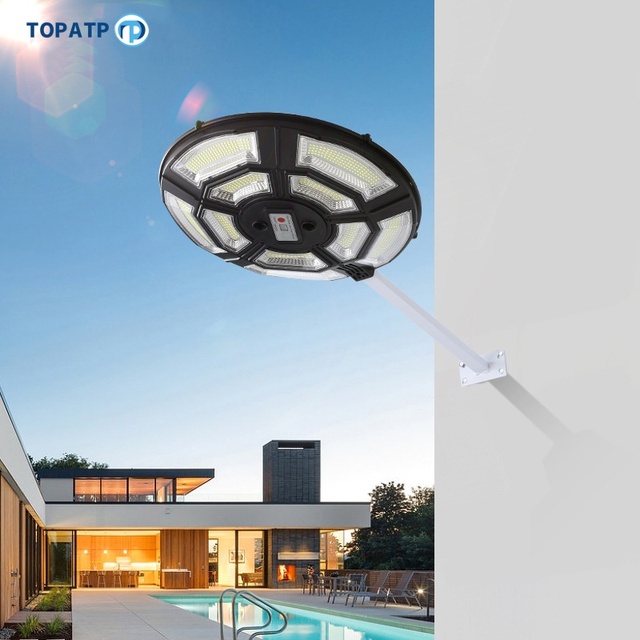 Commercial Dusk to Dawn Wall/Pole Mount Solar Power Lamp Outdoor All in One Integrated UFO Solar Light