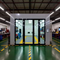 Cabine de séchage industrielle sans poussière pour le travail du bois, éco-responsable, haute température, diesel/électrique 24/12 kW, avec éclairage LED