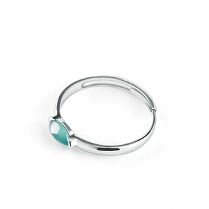 Natural Genuine A-grade Jadeite Blue Water Marquise <b>Ring</b> Ice-grade Jade S925 <b>Silver</b> Setting Women's Party <b>Ring</b> <b>Adjustable</b> Design - Product Image 2