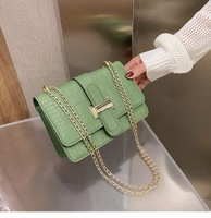 Diseñador de lujo PU cuero moda cadena artículo un hombro cocodrilo estampado niñas mujeres señoras bolso