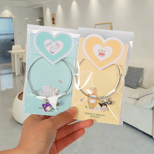 Cartoon <b>Couple</b> <b>Bracelets</b> Alloy Polished Durable Jewelry For Best Friends Students Birthday Gifts Spring 2024 - Product Image 5