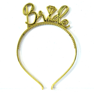 Fascia per capelli in plastica con diamanti a caratteri corsivi, accessorio per capelli per addio al nubilato, matrimonio, festa della sposa, direttamente dalla fabbrica - Product Image 5