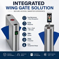 Système de contrôle d'accès multi-mode pour portique tournant rapide à barrière à rabat, avec lecture RFID et code QR, pour hall de bâtiment de bureaux