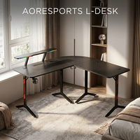 Bureau de jeu et d'apprentissage AOR de type L, style maison, pour cybercafé et esports, design moderne, matériau E0, vente en gros usine