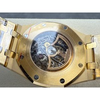 Hochwertige Taucheruhr, wasserdicht, mechanisch, gold, 41 mm, Fabrikwerk, Diamant-Skelett-Uhr