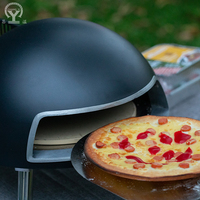 Four à pizza commercial italien en acier premium avec pierre à cuire en briques et machine à pain, revêtement en poudre, sans fumée