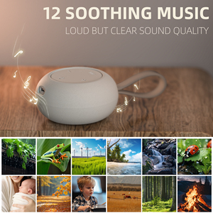 Mini altavoz portátil BT, batería de 15 horas de duración, nueva máquina de ruido blanco para el sueño del bebé, 12 sonidos relajantes, función de temporizador para dormir - Product Image 6