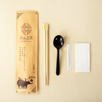 Baguettes à sushi en bambou Tensoge jetables personnalisées fourchette à emporter couteau cuillère Kit de couverts pour restaurant hôtel