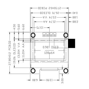 Module d'affichage <span class=keywords><strong>OLED</strong></span> 0,96 pouce avec pilote SSD1306, interface I2C IIC 128x64, écran PMOLED 4 broches blanc, bleu, jaune et bleu pour <span class=keywords><strong>Arduino</strong></span> - Product Image 6