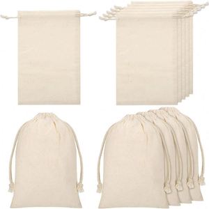 Natural Color Cotton Drawstring <b>Bag</b> for Grain Accessories Storage Breathable and Printed Logo Options - Product Image 1