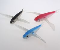 Leurre souple de pêche en mer 17cm 21cm pour la pêche à la traîne en bateau, leurre pour thon et maquereau, type Flying Fish