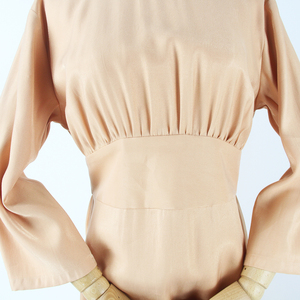 Yindian precio de fábrica ronda cuello vestido cinturón de cintura de botón con cremallera damas casual vestidos - Product Image 5