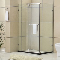 Cabine de douche pivotante en verre de haute qualité en acier inoxydable 304 facile à nettoyer pour projets hôteliers