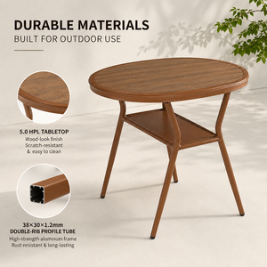 Ensemble <span class=keywords><strong>de</strong></span> salle à manger d'extérieur commercial FLD1025, design moderne, structure en <span class=keywords><strong>aluminium</strong></span>, imperméable, non pliable, 2 chaises, mobilier <span class=keywords><strong>de</strong></span> patio pour hôtels - Product Image 4