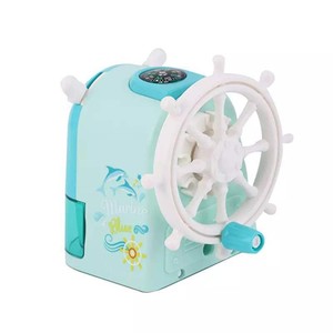 Deli Cartoon Ship Wheel Pencil Sharpener Manual Hand Crank For Kids School Use - Product Image 5