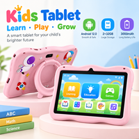 Tablette éducative pour enfants de 7 pouces, nouveau design, Android 12, processeur quadricœur, 2 Go de RAM, 32 Go de stockage, Wi-Fi, jeux de puzzle, KidsTab