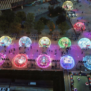 <span class=keywords><strong>3</strong></span> - 12 شخص الدفيئة شفافة في الفناء الخلفي حزب القبو منزل الجيوديسية قبة مع غطاء البلاستيكية والحديقة - Product Image 3