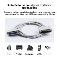 Kabel Ekstensi Printer Paralel DB25 Kabel Data 25-Pin Male-To-Female 15/3/5 Meter Buatan China
