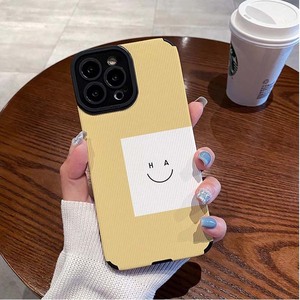 Belle <span class=keywords><strong>ligne</strong></span> douce sourire impression TPU cuir artificiel housse de téléphone portable pour Iphone 6 7 8 X Xr Xs <span class=keywords><strong>11</strong></span> 12 13 14 15 16 Pro Max - Product Image 1