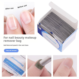 200 pièces dissolvant de vernis à ongles feuille d'alcool Pack Nail Art nettoyage lingette jetable désinfection écouvillon tampons dégraissant pour ongles - Product Image 3