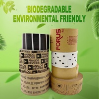 Ruban adhésif en papier kraft personnalisé avec logo imprimé, noir et brun, activé par l'eau, renforcé, auto-adhésif, fragile