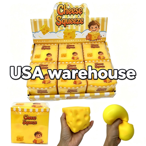 Jouet sensoriel <span class=keywords><strong>anti</strong></span>-<span class=keywords><strong>stress</strong></span> en forme de fromage/beurre, 72 pièces de 7,5 cm, best-seller entrepôt USA, avec boîte cadeau personnalisée pour enfants et adultes - Product Image 1