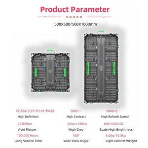 Display LED P2.604 Fine Pitch per Interni a Noleggio, Schermo con Risoluzione 4K, Cabinet in Alluminio 500x500mm per <span class=keywords><strong>Live</strong></span> Streaming e Set Virtuali - Product Image 2