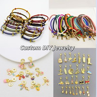 Bracelet ajustable en cuivre plaqué or 18 carats avec perles et zircons Kadi Classical, chaîne faite à la main pour la fabrication de bijoux