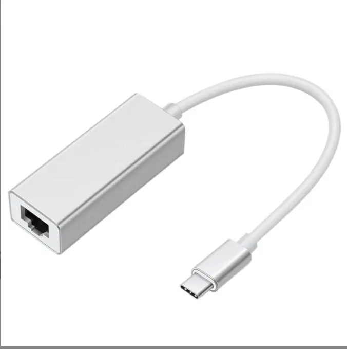 Aluminum shell 10/100/1000Mb type c to RJ45 adapter USB-C to Gigabit Ethernet Adapter lan ethernet hub Network card