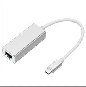 铝壳10/100/1000Mb c型至RJ45适配器usb-c至千兆以太网适配器局域网以太网集线器网卡