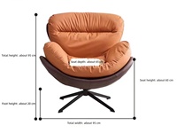 Fauteuil pivotant moderne de luxe, style tendance, pour salon, salle à manger, chambre, hôtel et école - Meubles pour la maison