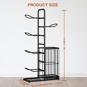 Panier de rangement pour équipement sportif Support de rangement pour balles Support pour raquettes de tennis - Product Image 4