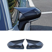 Coque de rétroviseur brillante anti-rayures Welta, autocollante, en forme de corne de bœuf, pièces de modification, garniture décorative extérieure pour Toyota Camry 18-23