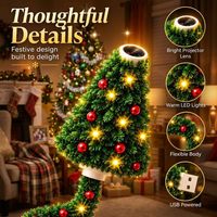 Projecteur LED de Noël à brancher, lampe de décoration de vacances, projecteur mural et de plafond, veilleuse pour chambre, salon, fête