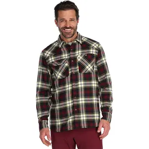 Custom Logos And Designs 100% Cotton Check Flannel Plaid Mens Shirt