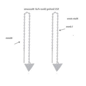 Pendientes Triangulares de Plata para Mujer, Joyería de Moda - Product Image 6